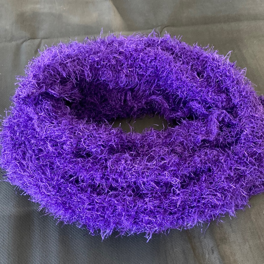 Purple Fuzzy Infinity Scarf